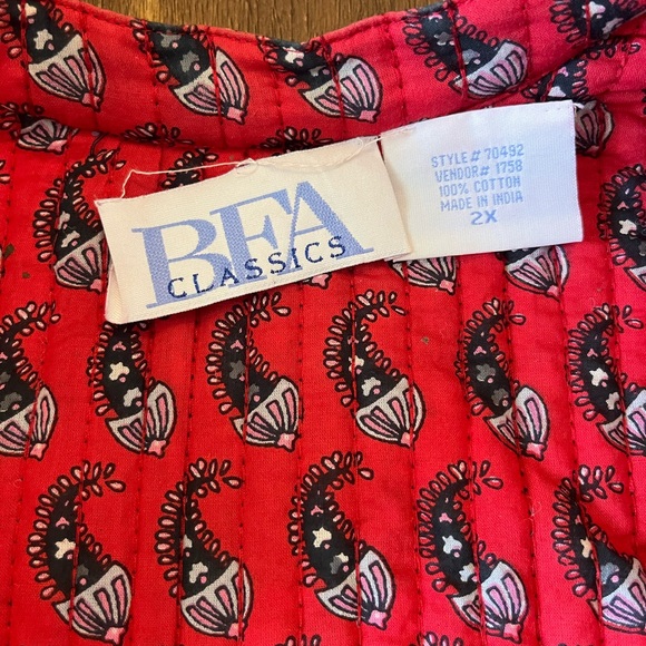 BFA Classics Womans Size 2X Reversible Jacket black red - Picture 3 of 6